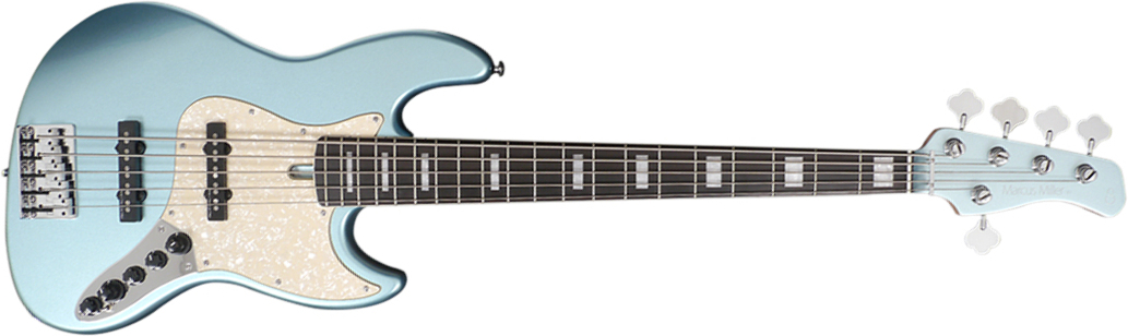 Marcus Miller V7 Alder 5st 2nd Generation 5-cordes Eb Sans Housse - Lake Placid Blue - Solid body electric bass - Main picture