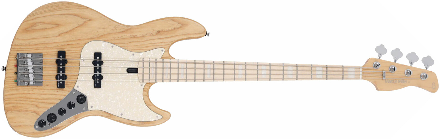 Marcus Miller V7 Ash Reissue 4st 4c Active Mn - Natural Satin - Solid body electric bass - Main picture