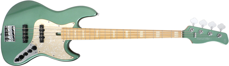 Marcus Miller V7 Swamp Ash 4st 2nd Generation 4-cordes Mn Sans Housse - Sherwood Green - Solid body electric bass - Main picture