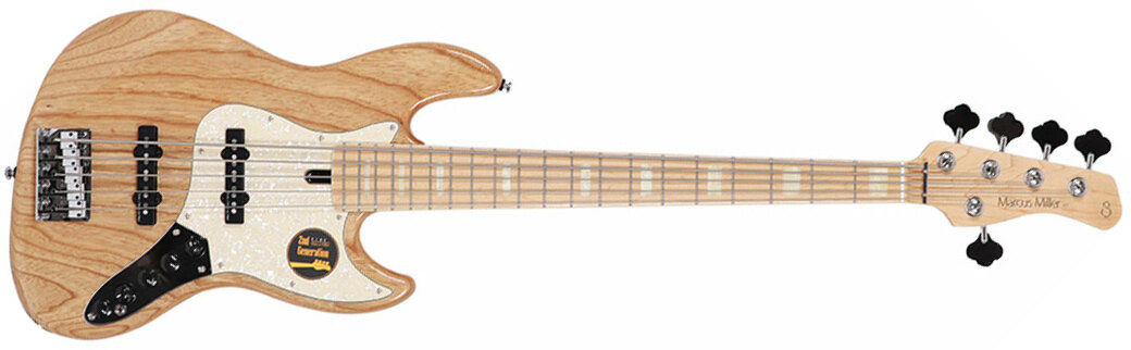 Marcus Miller V7 Swamp Ash 5st 2nd Generation 5-cordes Mn Sans Housse - Natural - Solid body electric bass - Main picture