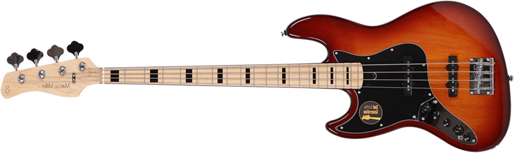 Marcus Miller V7 Vintage Alder 4st Lh 2nd Generation 4c Gaucher Active Mn Sans Housse - Tobacco Sunburst - Solid body electric bass - Main picture