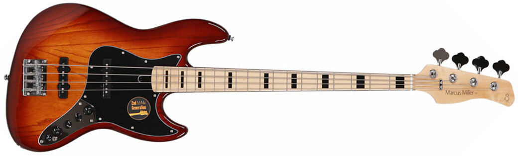 Marcus Miller V7 Vintage Ash 4-string 2nd Generation Mn Sans Housse - Tobacco Sunburst - Solid body electric bass - Main picture