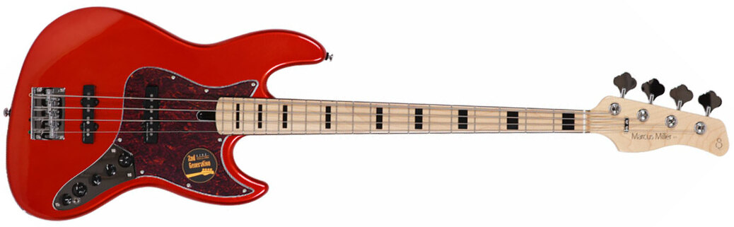Marcus Miller V7 Vintage Ash 4-string 2nd Generation Mn Sans Housse - Bright Red Metallic - Solid body electric bass - Main picture