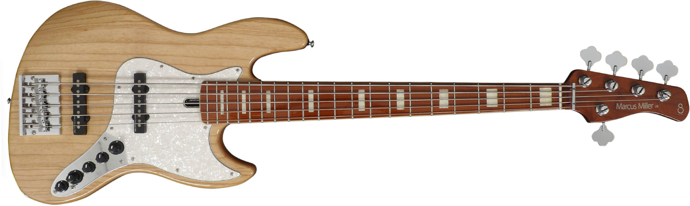 Marcus Miller V8 5st 5c Active Mn - Natural - Solid body electric bass - Main picture