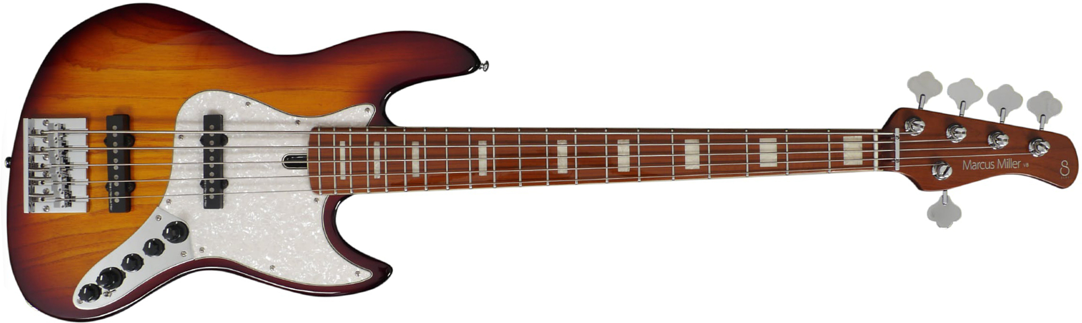 Marcus Miller V8 5st 5c Active Mn - Tobacco Sunburst - Solid body electric bass - Main picture