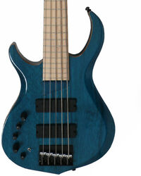 Solid body electric bass Marcus miller M2 5ST TBL Left Hand (MN) - Trans blue