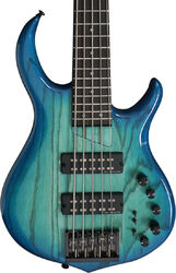 Solid body electric bass Marcus miller M5 Swamp Ash 5ST - Transparent blue