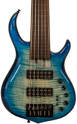 Solid body electric bass Sire Marcus Miller M7 Swamp Ash Fretless 6ST 6-String (2nd Gen) - Transparent blue