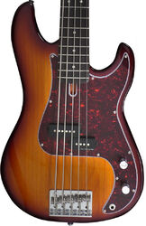 Solid body electric bass Marcus miller P5R 5ST - Tobacco sunburst