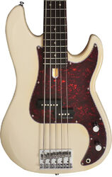 Solid body electric bass Sire Marcus Miller P5R 5ST - Vintage white