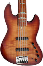 Solid body electric bass Marcus miller V10 Swamp Ash 5ST 2nd Gen (No Bag) - Tobacco sunburst