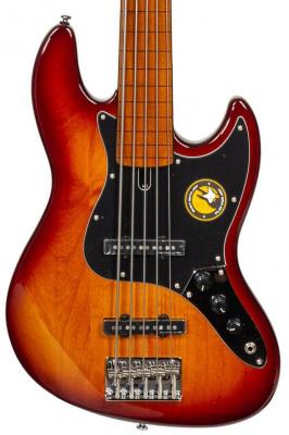 Solid body electric bass Marcus miller V5 Alder Fretless 5ST - Tobacco sunburst