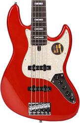 Solid body electric bass Sire Marcus Miller V7 Alder 5ST 5-String (2nd Gen) - Bright metallic red