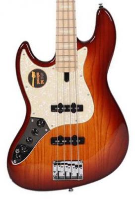 Solid body electric bass Marcus miller V7 Swamp Ash 4ST 2nd Gen Left Hand (No Bag) - Tobacco sunburst