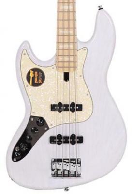 Solid body electric bass Marcus miller V7 Swamp Ash 4ST 2nd Gen Left Hand (No Bag) - White blonde