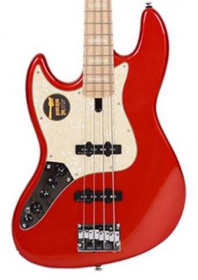 Solid body electric bass Marcus miller V7 Swamp Ash 4ST 2nd Gen Left Hand (No Bag) - Bright metallic red