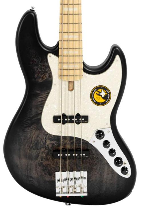 Solid body electric bass Sire Marcus Miller V7 Ash Reissue 4ST - Trans black satin