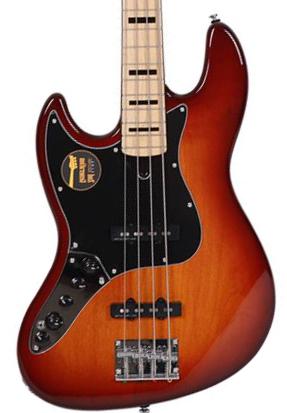 Solid body electric bass Marcus miller V7 Vintage Alder 4ST LH 2nd Gen (No Bag) - Tobacco sunburst