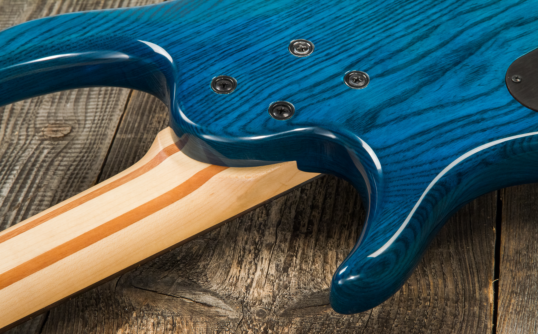 Marcus Miller M5 Swamp Ash 4st Fl Active Eb - Transparent Blue - Solid body electric bass - Variation 6