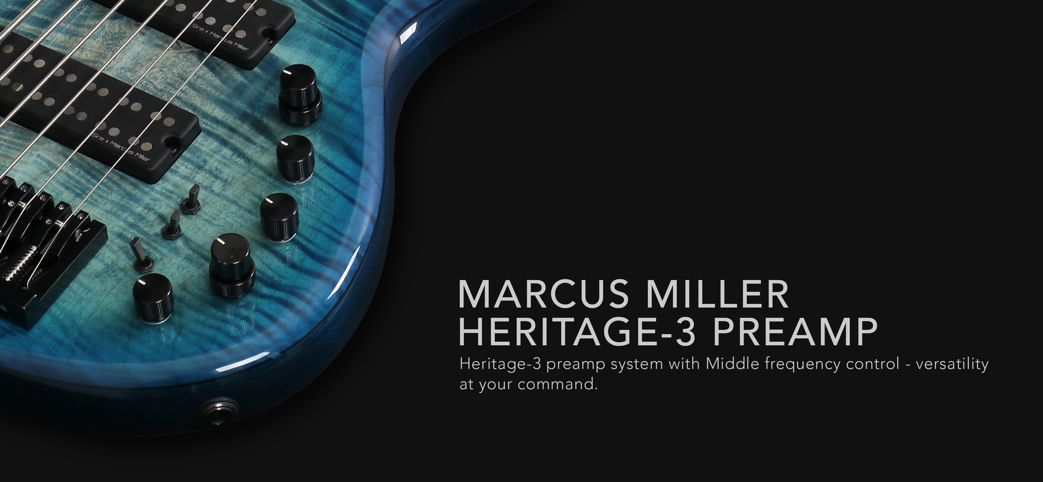 Marcus Miller M7 Alder 6st 2nd Generation 6-cordes Active Eb - Transparent Blue - Solid body electric bass - Variation 2