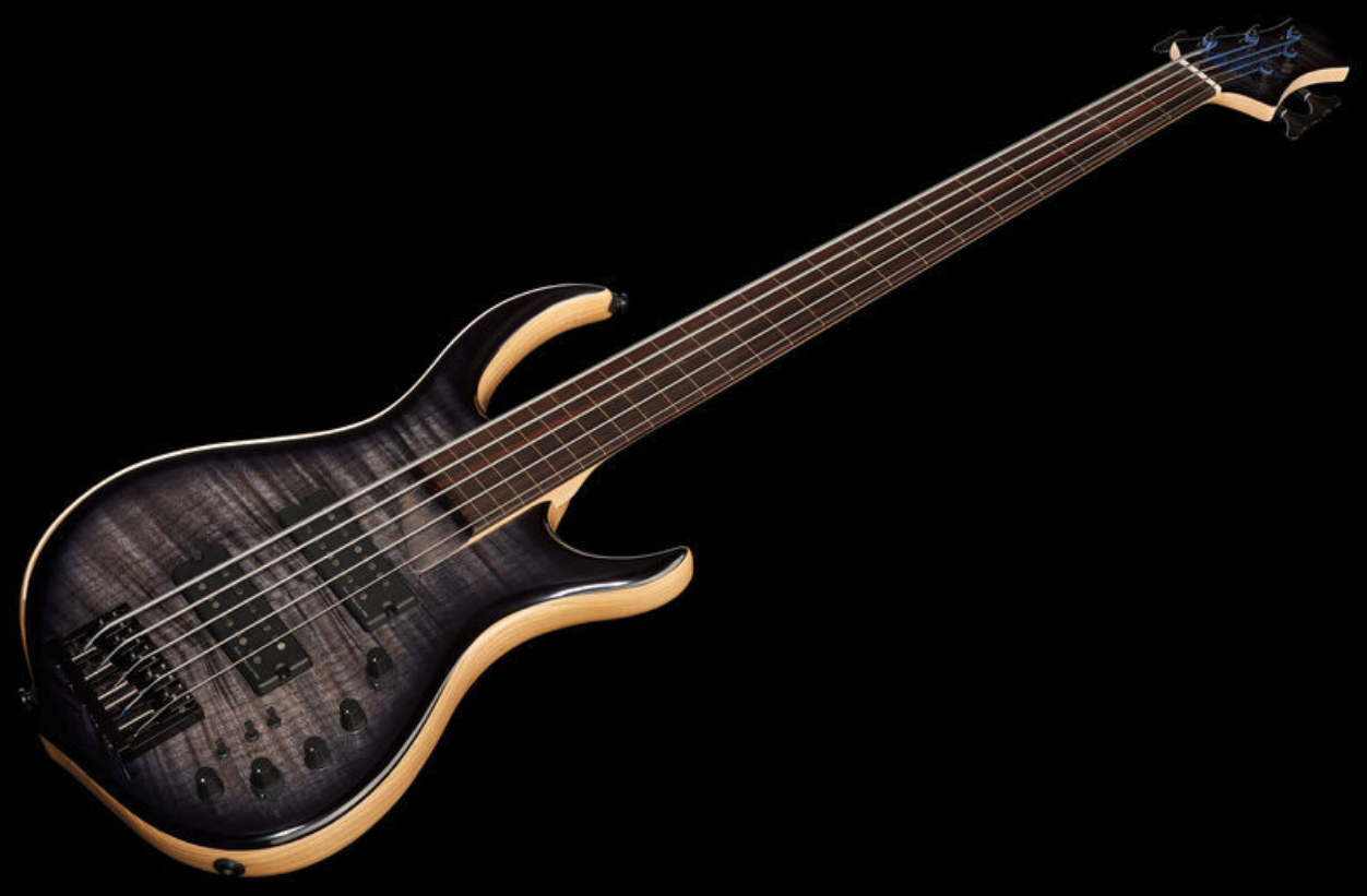 Marcus Miller M7 Swamp Ash 5st Fretless 2nd Generation Eb Sans Housse - Transparent Black Burst - Solid body electric bass - Variation 1