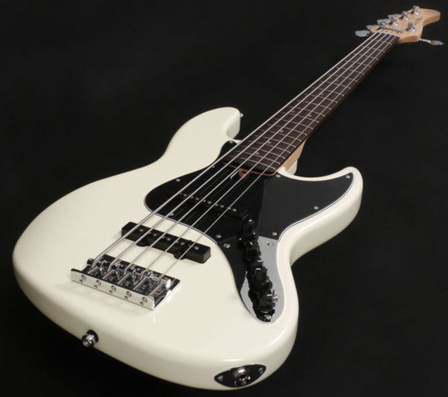 Marcus Miller V3 5st Awh Gaucher Lh Active Rw - Antique White - Solid body electric bass - Variation 2