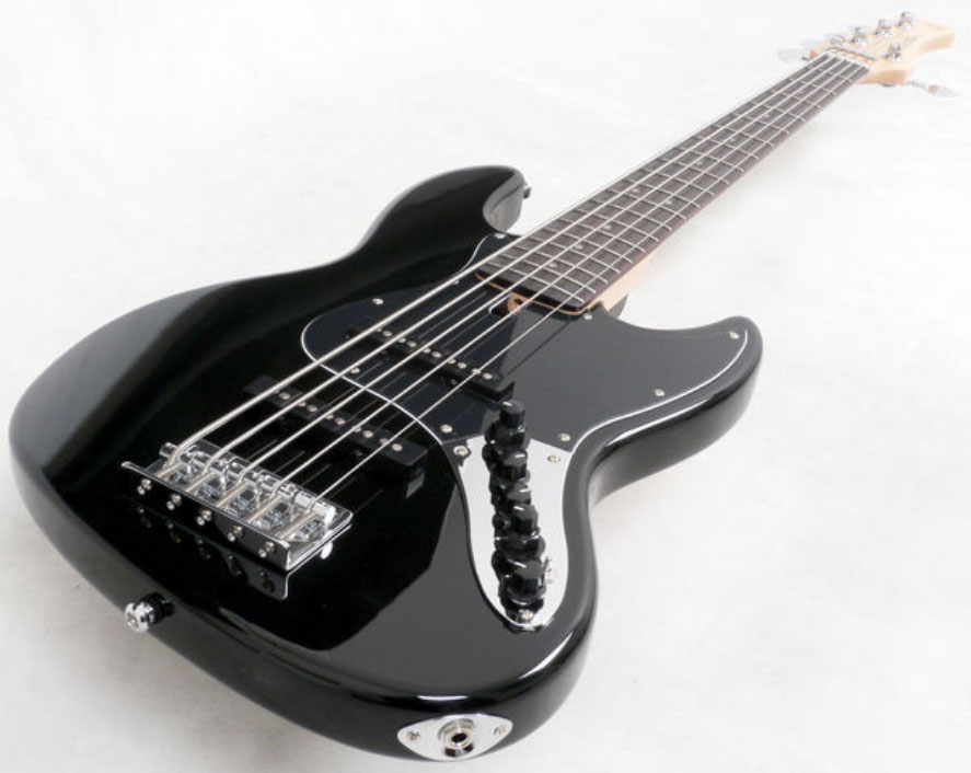 Marcus Miller V3 5st Bk Gaucher Lh Active Rw - Black - Solid body electric bass - Variation 2