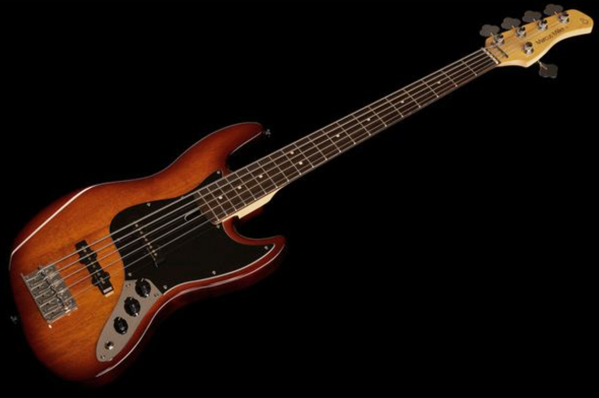 Marcus Miller V3p 5st 5c Rw - Tobacco Sunburst - Solid body electric bass - Variation 1