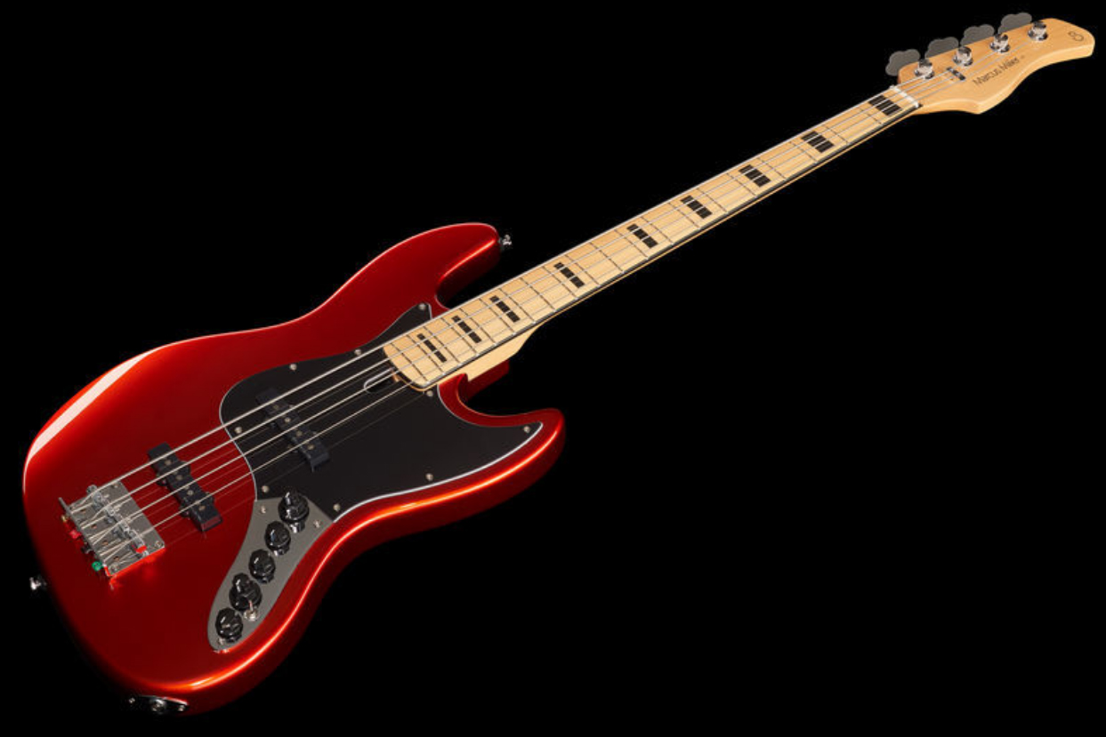 Marcus Miller V7 Vintage Alder 4st 2nd Generation 4-cordes Active Mn Sans Housse - Bright Metallic Red - Solid body electric bass - Variation 1