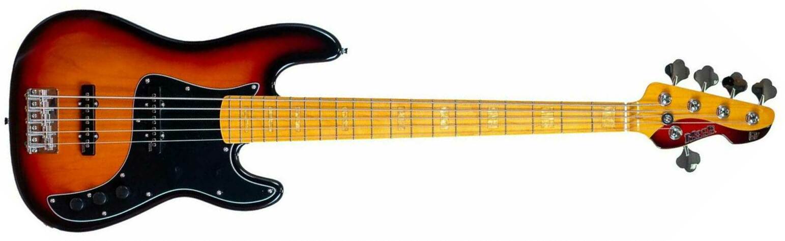 Markbass Mb Gv 5 Gloxy Cr Mp Passive 5c Mn - 3-tone Sunburst - Solid body electric bass - Main picture