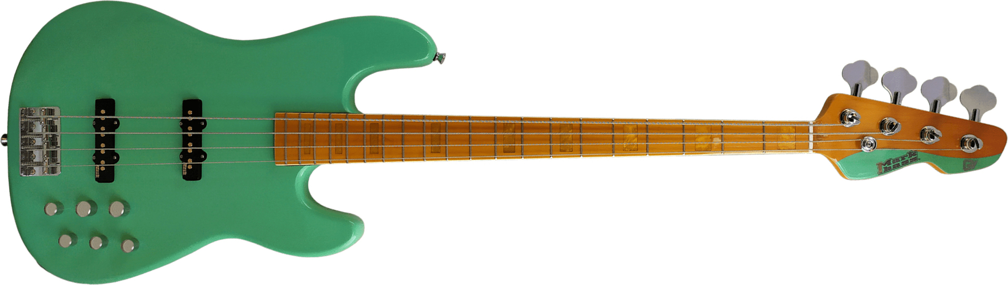 Markbass Mb Gv 4 Gloxy Val Cr Mp Active Mn - Surf Green - Solid body electric bass - Main picture