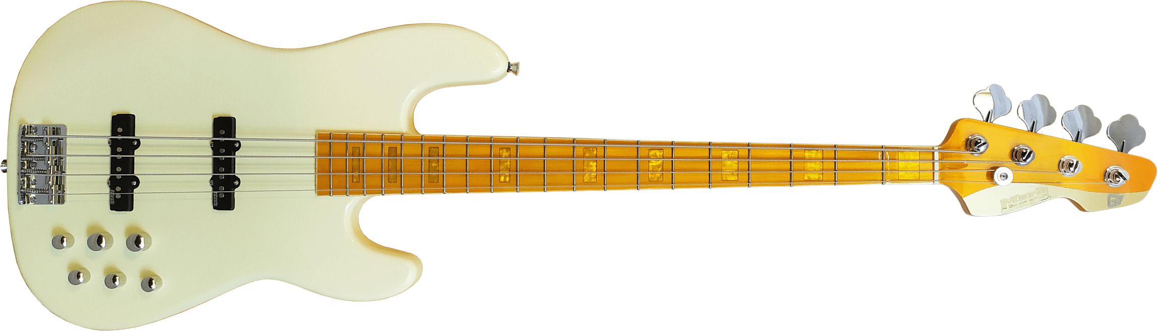 Markbass Mb Gv 4 Gloxy Val Cr Mp Active Mn - Cream - Solid body electric bass - Main picture
