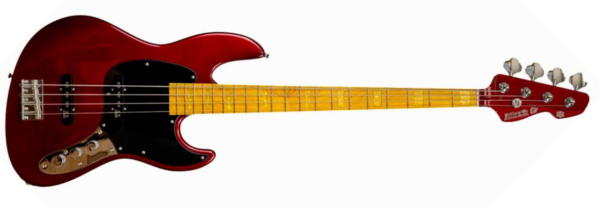 Markbass Mb Gv 4c Cr Mn Fc Passive Gloxy Gog Mn - Red Passion - Solid body electric bass - Main picture