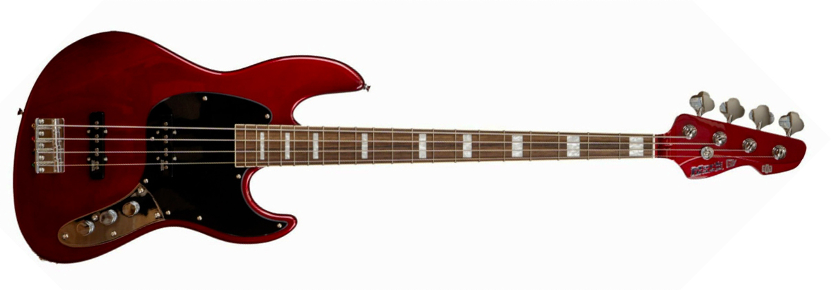 Markbass Mb Gv 4c Cr Rw Fc Passive Gloxy Gog Rw - Red Passion - Solid body electric bass - Main picture