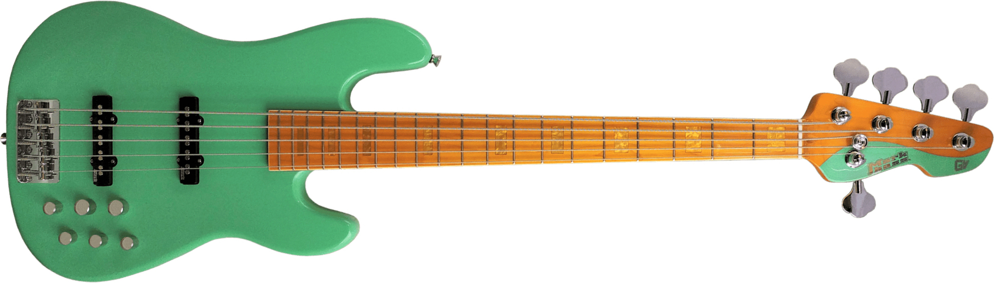 Markbass Mb Gv 5 Gloxy Val Cr Mp 5c Active Mn - Surf Green - Solid body electric bass - Main picture