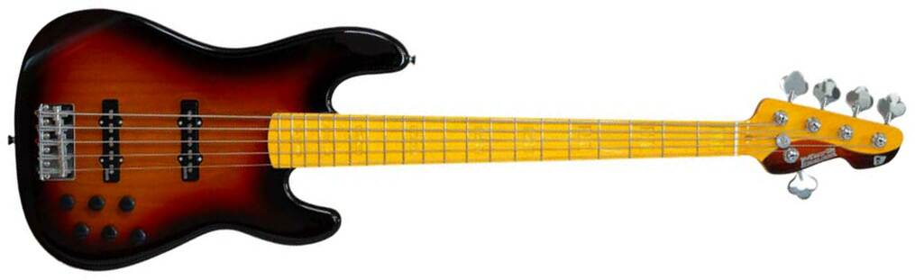 Markbass Mb Gv 5 Gloxy Val Cr Mp 5c Active Mn - 3-tone Sunburst - Solid body electric bass - Main picture