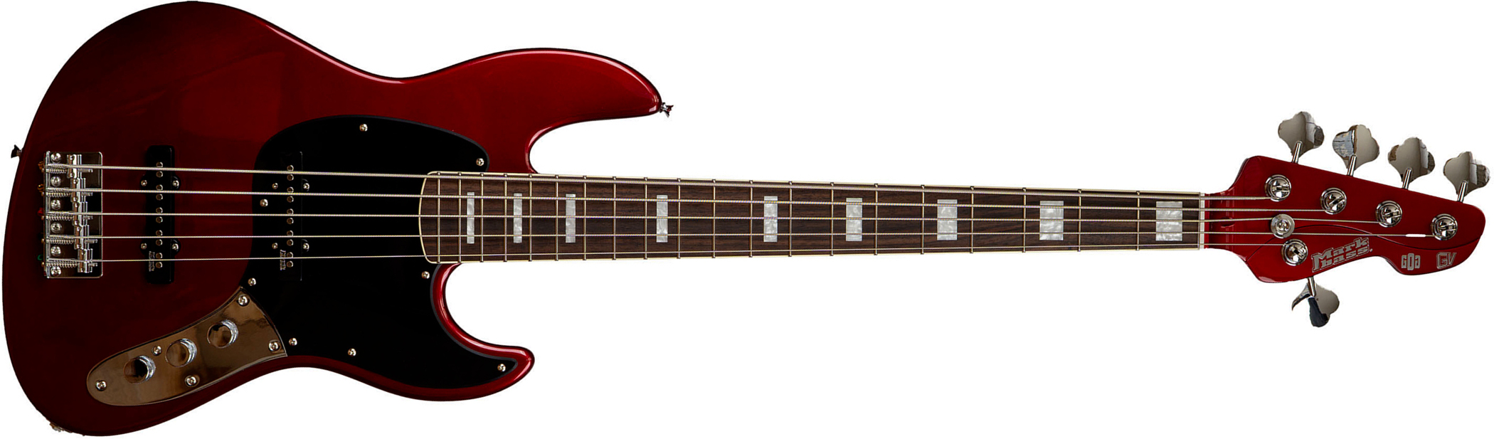 Markbass Mb Gv 5c Cr Rw Fc Passive Gloxy Gog Rw - Red Passion - Solid body electric bass - Main picture