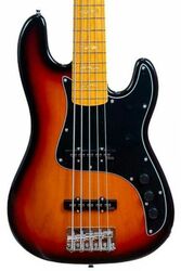 Solid body electric bass Markbass MB GV 5 Gloxy CR MP Passive - 3-tone sunburst