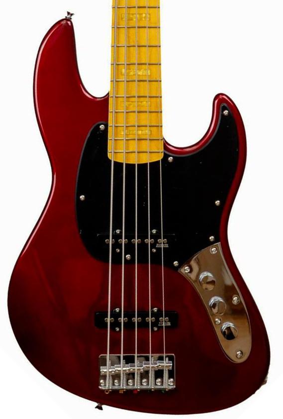 Solid body electric bass Markbass Gloxy GOG MB GV 5 CR MP FC Passive 5-String - Red Passion