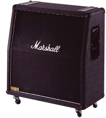 Marshall 1960a Angled 4x12 300w 4/8/16-ohms Stereo Pan Coupe Black - Electric guitar amp cabinet - Variation 1