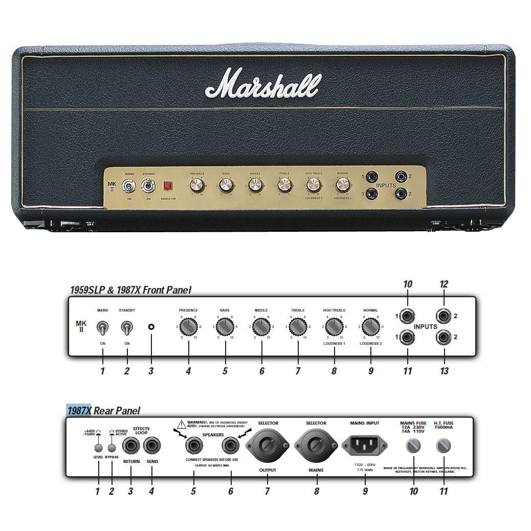 Marshall 1987x Head Vintage Reissue 50w - Electric guitar amp head - Variation 1