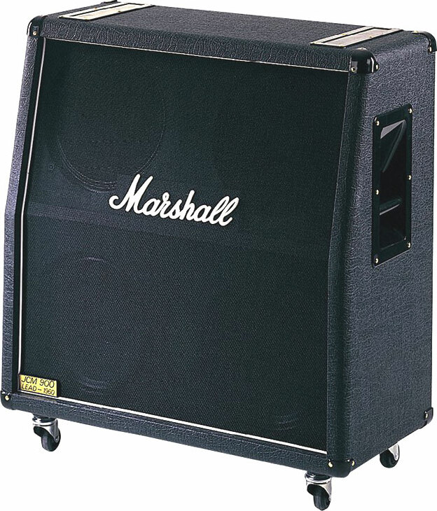 Marshall 1960a Angled 4x12 300w 4/8/16-ohms Stereo Pan Coupe Black - Electric guitar amp cabinet - Main picture