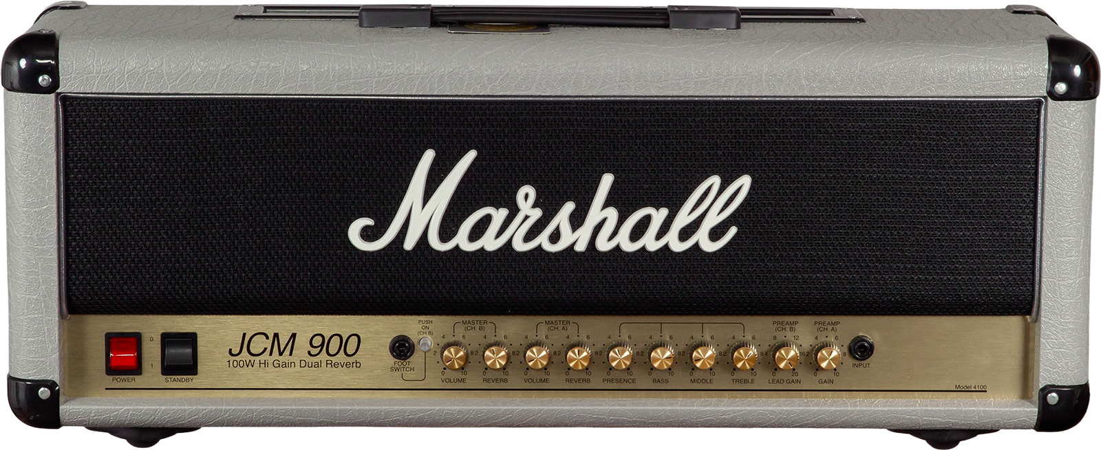 Marshall Jcm900 4100 Vintage Reissue Head 100w El34 Silver - Electric guitar amp head - Main picture