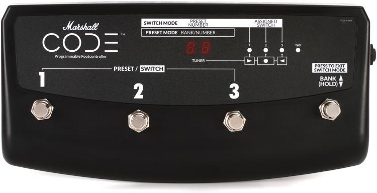 Amp footswitch Marshall PEDL-91009 4-way For Code Amplifiers