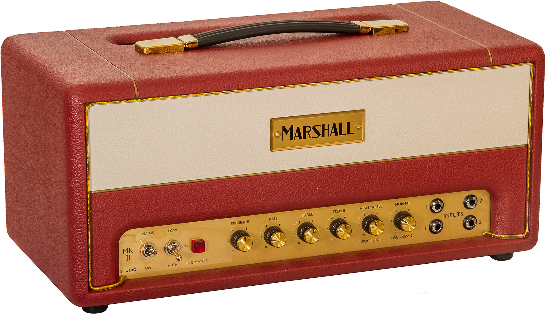 Marshall Studio Vintage Sv20h Head 5/20w Ltd Maroon/cream Levant - Electric guitar amp head - Main picture