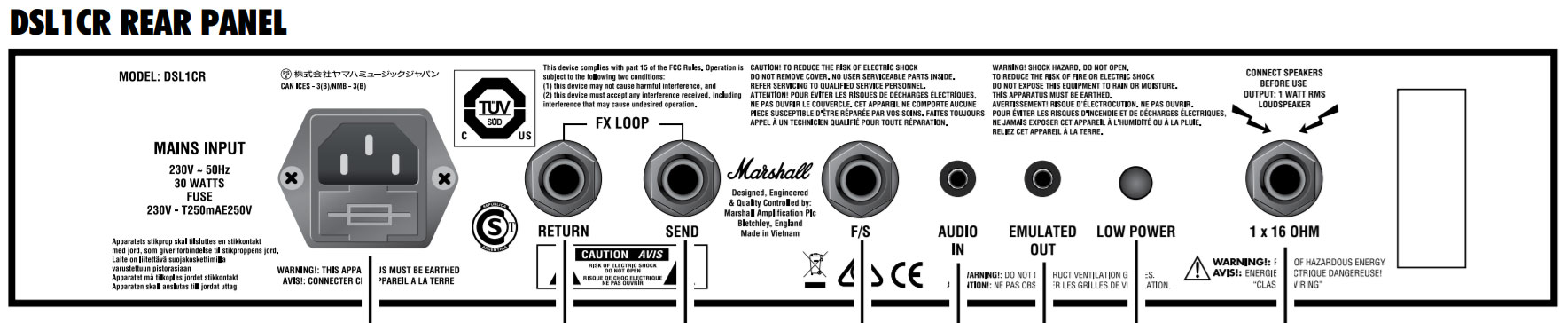 Marshall Dsl1c 0.1/1w 1x8 - Electric guitar combo amp - Variation 2