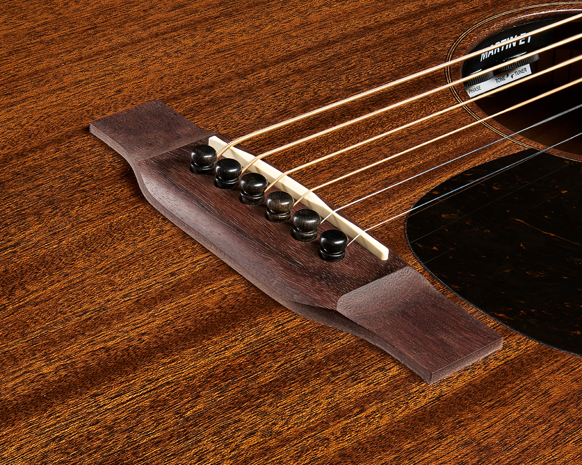 Martin 00010e Sapele Retro Road 000 Shsc Tout Sapele Eb - Dark Mahogany - Folk guitar - Variation 3
