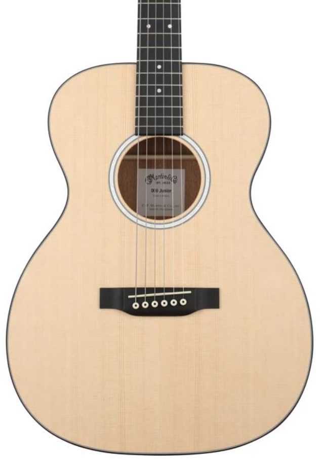 Martin 000jr-10 Auditorium Junior Epicea Sapele Ric +housse - Natural Satin - Travel acoustic guitar - Variation 2