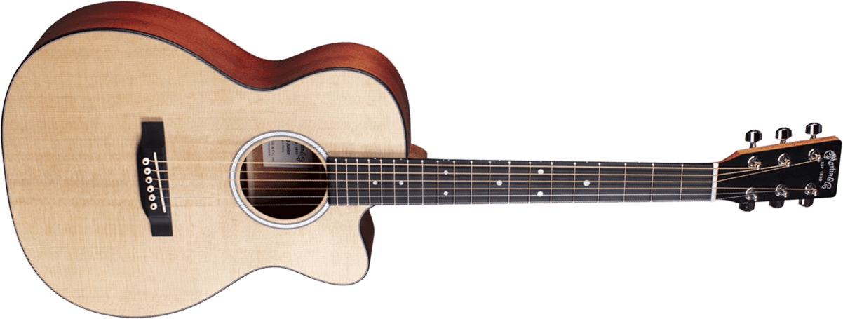 Martin 000cjr-10e Auditorium Junior Cw Epicea Sapele Ric +housse - Natural Satin - Travel acoustic guitar - Main picture