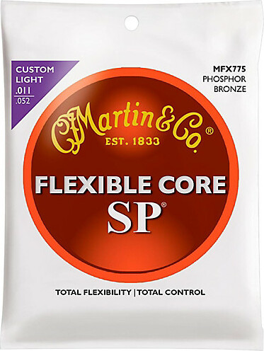 Martin Jeu De 6 Cordes Acoustic Fx775 Phosphor Bronze Flexible Core 011-052 - Acoustic guitar strings - Main picture